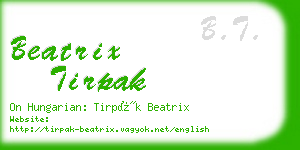 beatrix tirpak business card